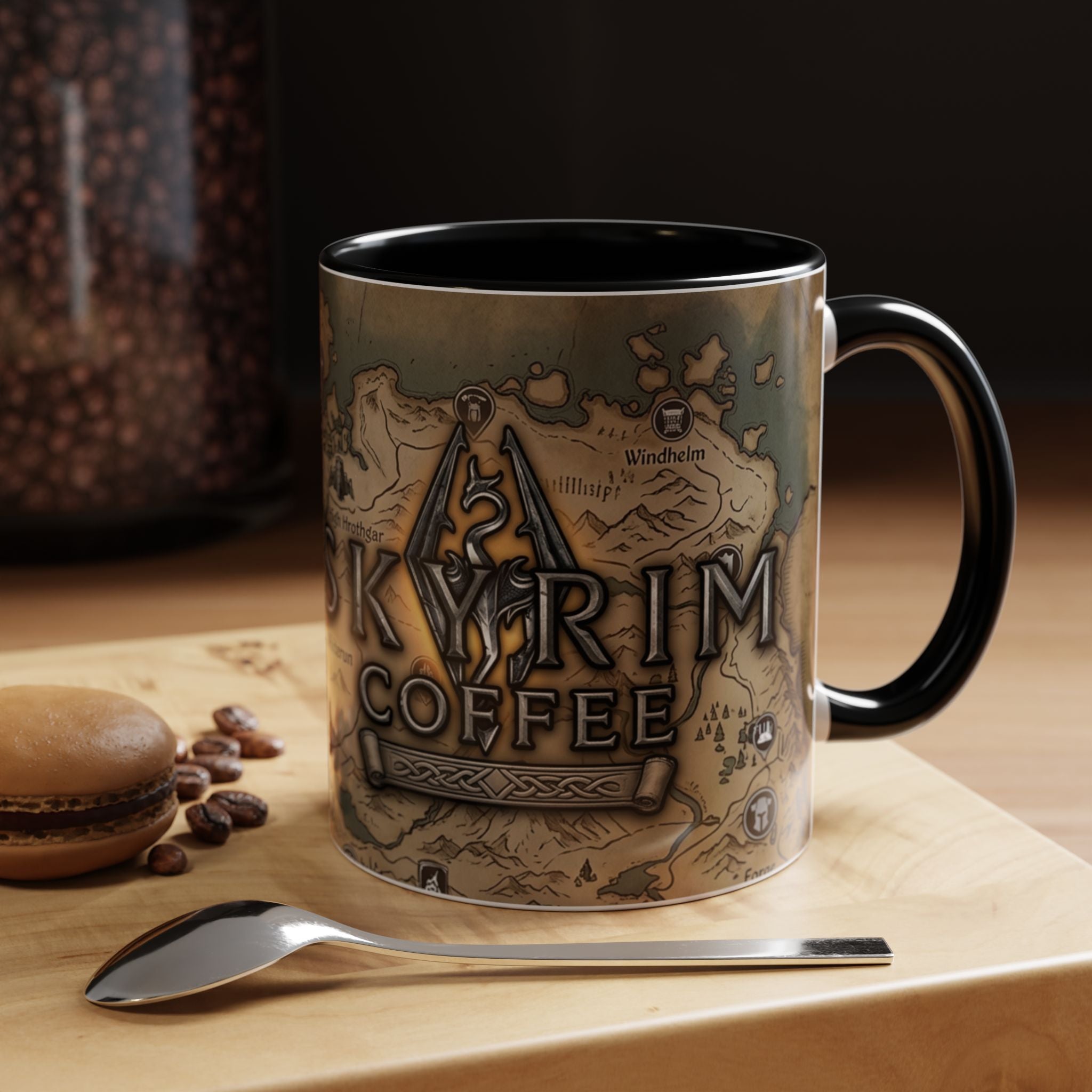 Skyrim Gamer Kupa – Premium Porselen, Canlı Kalıcı Baskı  🐉⚔️