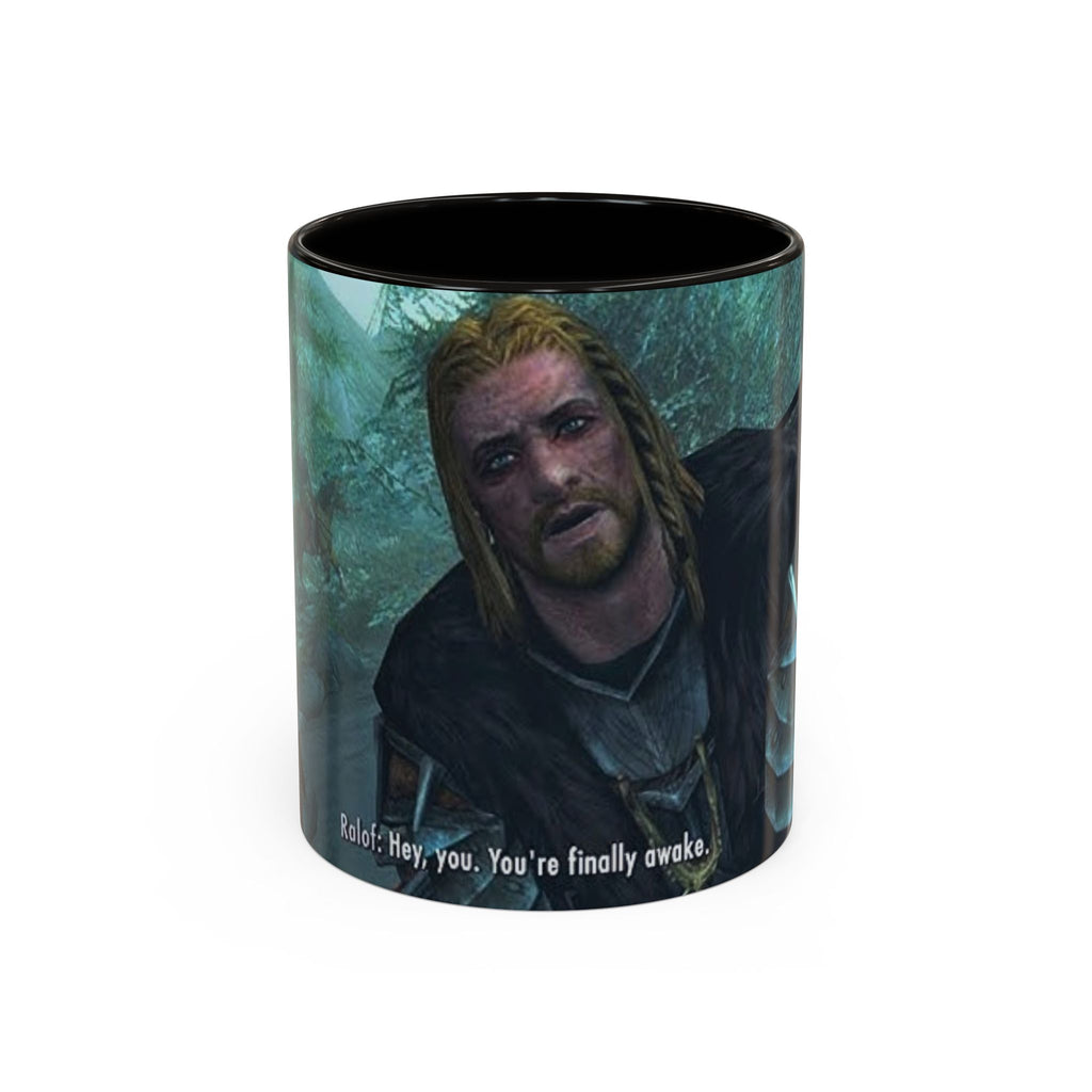 Skyrim "You're Finally Awake" Gamer Kupa – Premium Porselen, Canlı Kalıcı Baskı 🐉☕