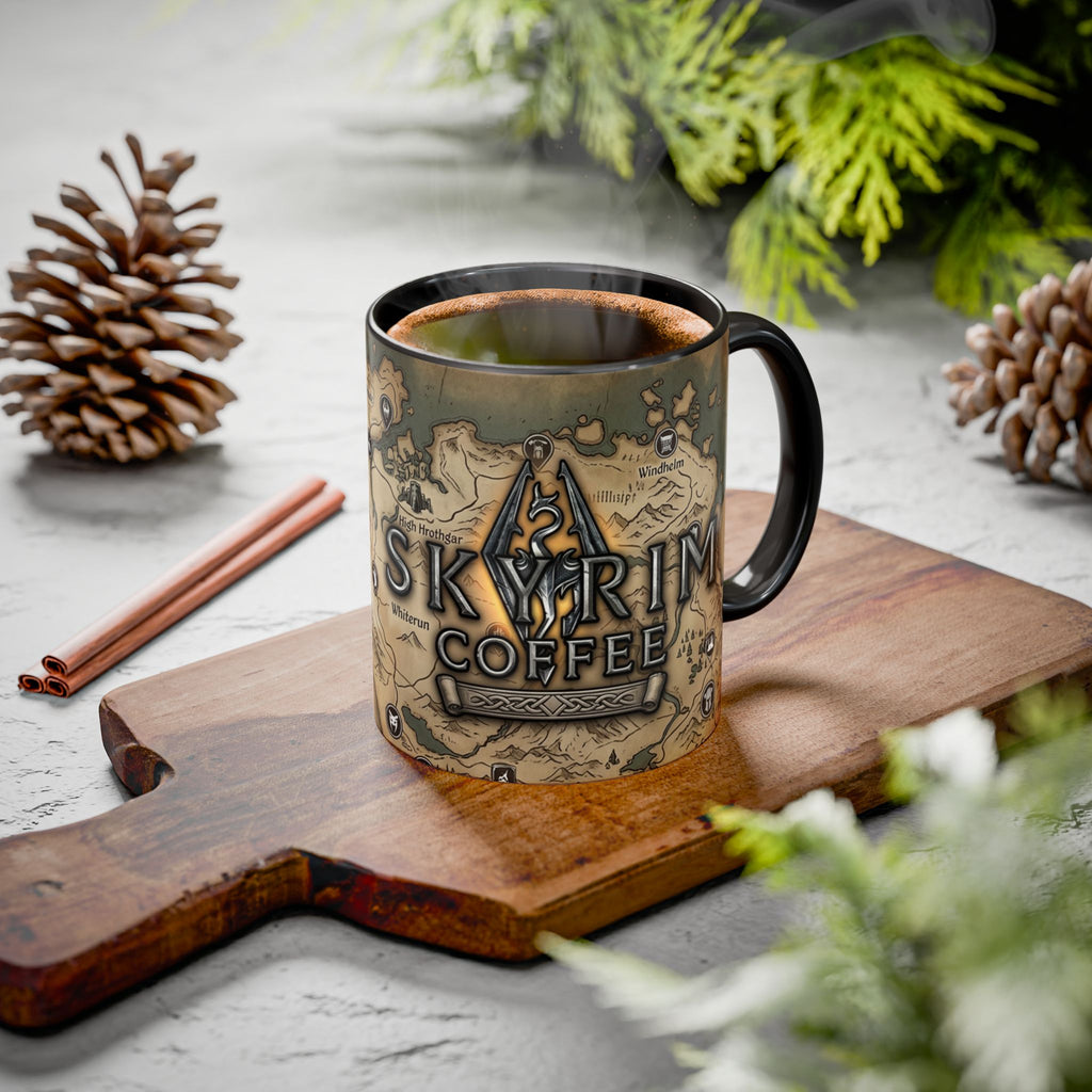 Skyrim Gamer Kupa – Premium Porselen, Canlı Kalıcı Baskı  🐉⚔️