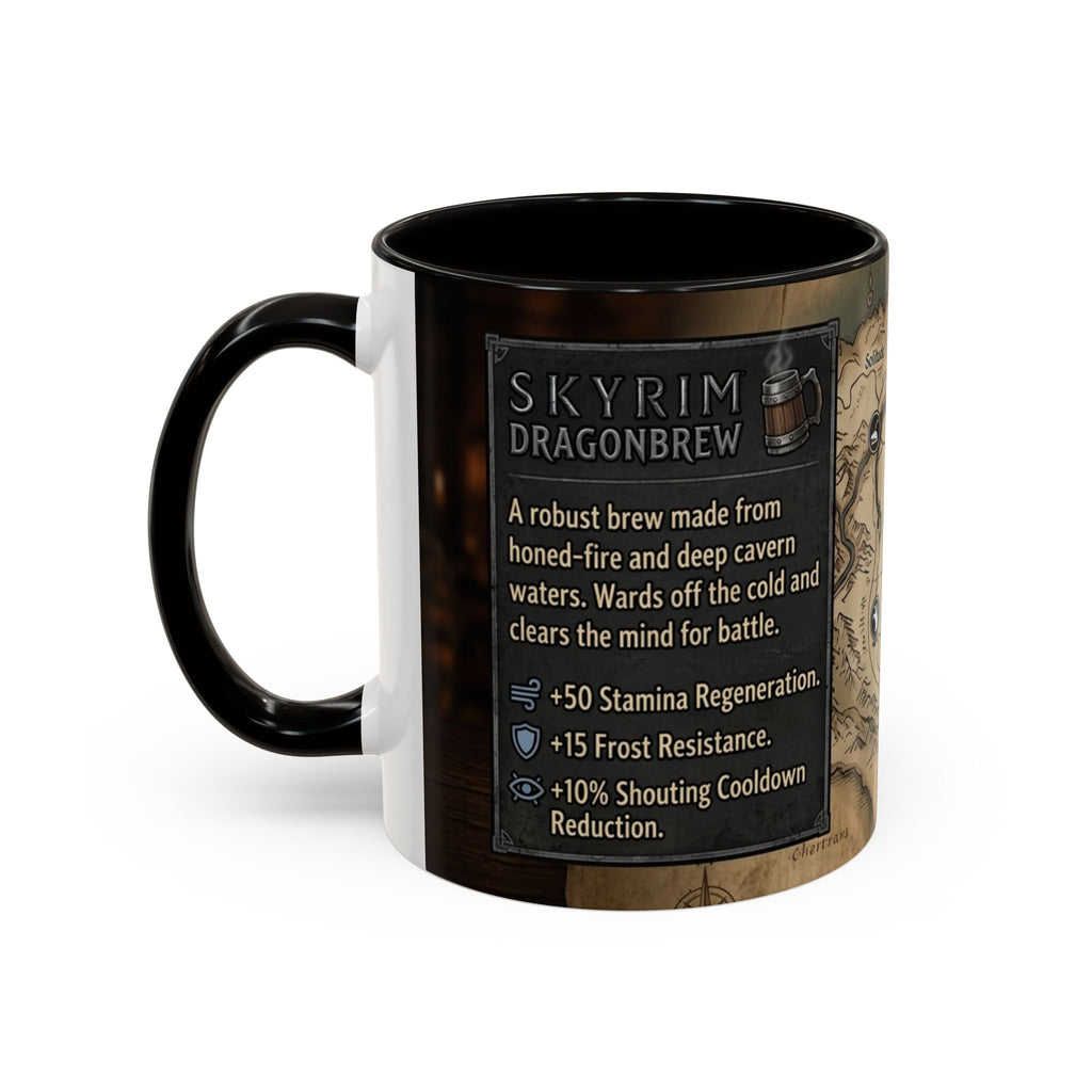 Skyrim Gamer Kupa – Premium Porselen, Canlı Kalıcı Baskı  🐉⚔️