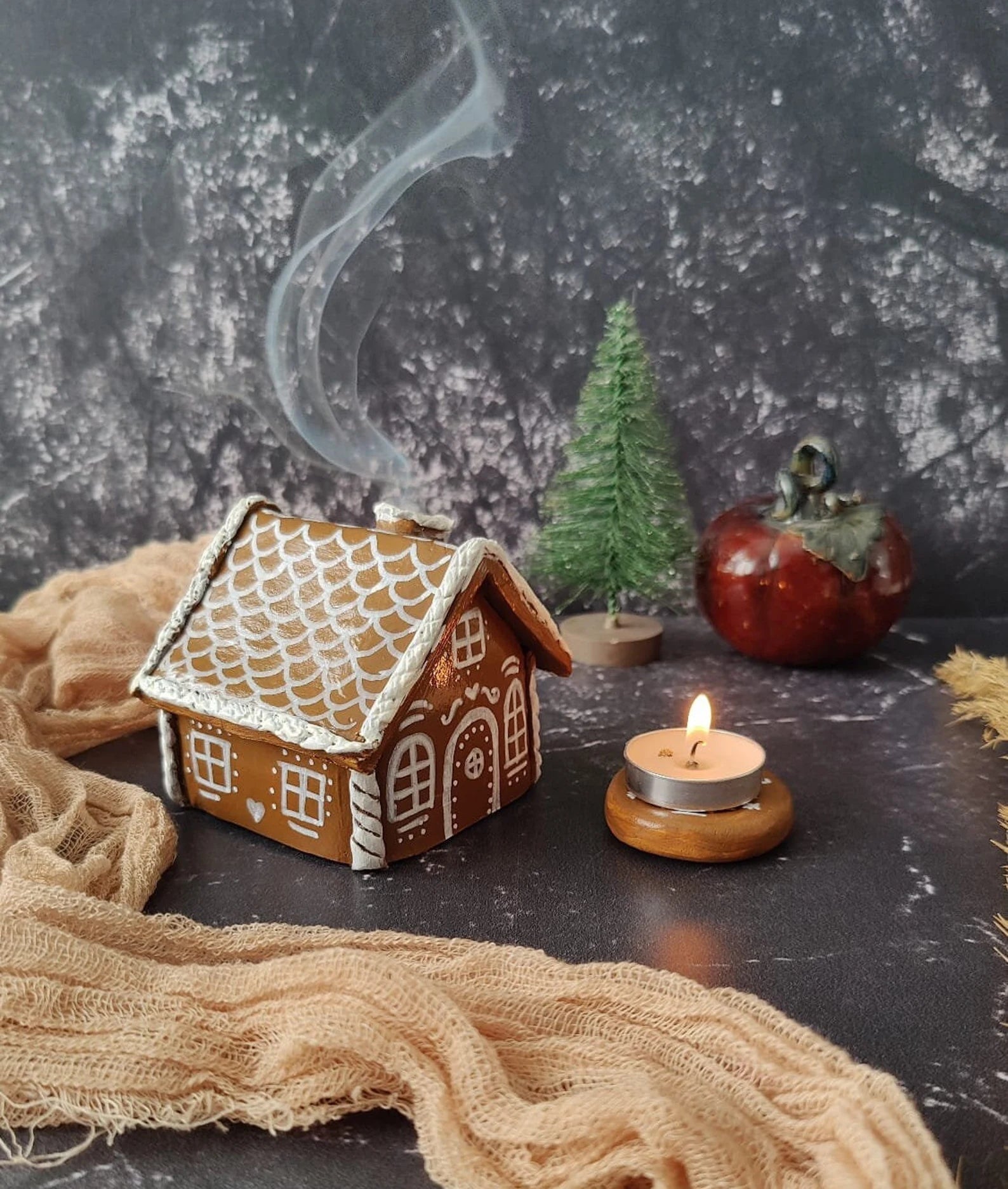 El Yapımı Seramik Kurabiye Ev Tütsülük ✨