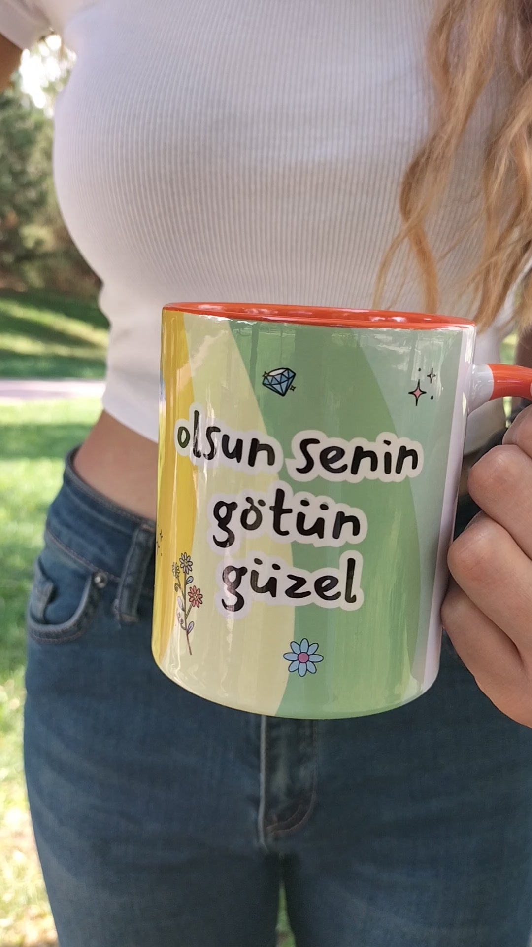 Olsun Senin Götün Güzel Hediyelik Porselen Mega Kupa Bardak-Sevgili-Arkadaş Hediye Kupa