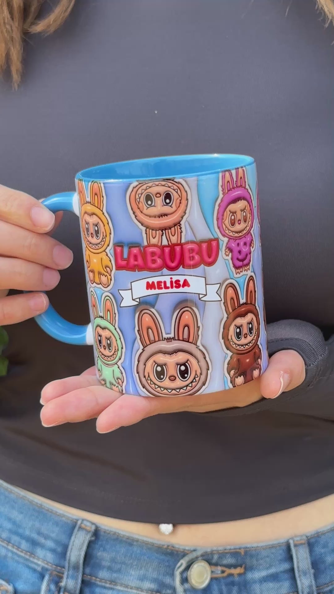 Labubu Kaliteli Porselen İsim Yazılabilir Premium Hediyelik Baskılı Kupa Bardak