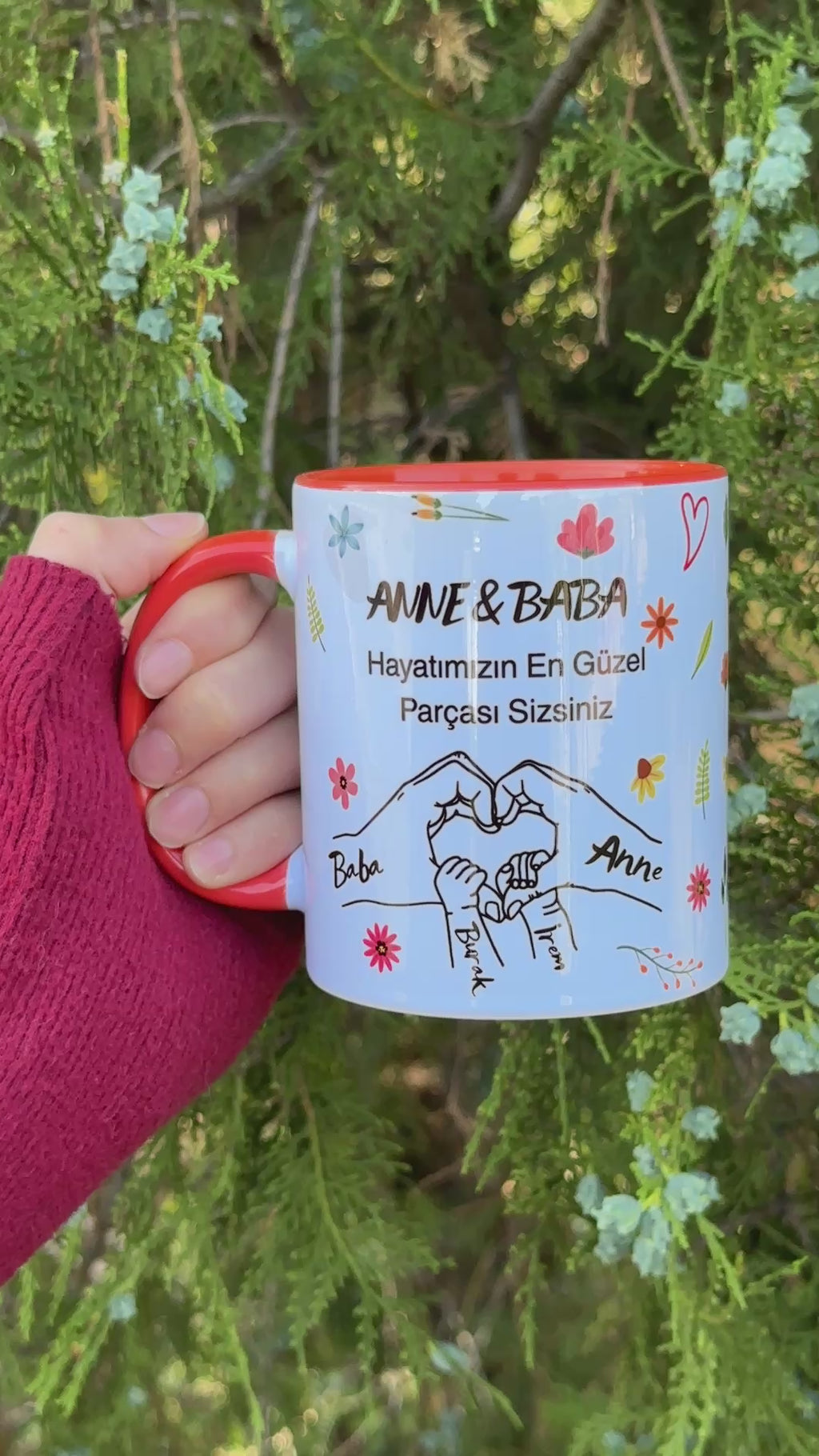 Baba Anne Hediye, Babalar Günü, Anneler Günü Hediye Kaliteli Porselen Kupa Bardak