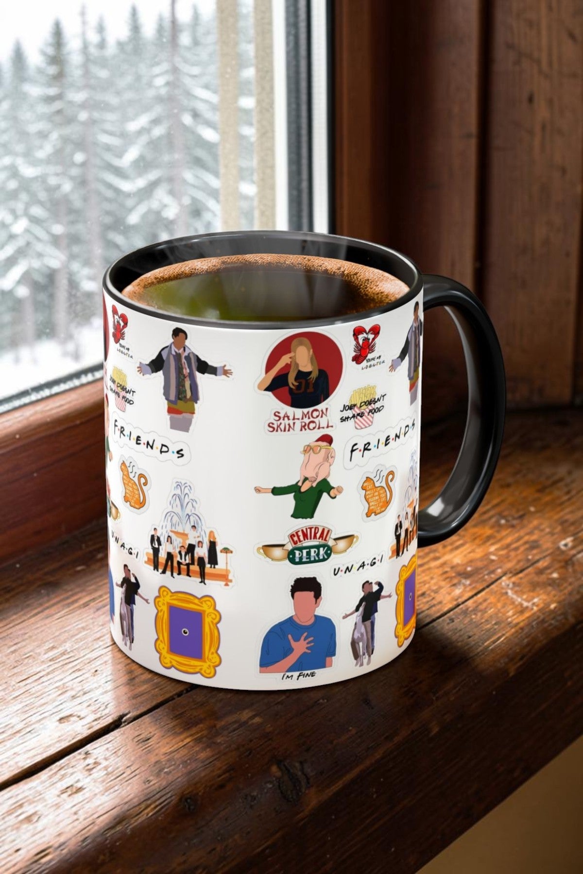 Friends Kupa – Retro Dizi Temalı Premium Porselen Kupa