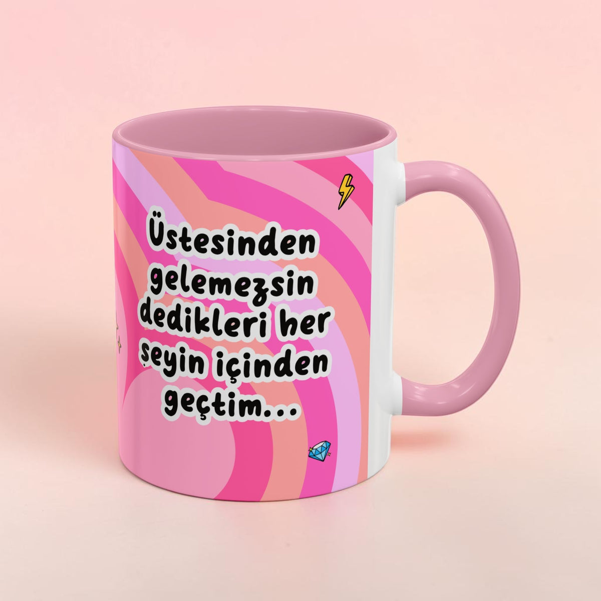 Üstesinden Gelemezsin Dedikleri Her Şeyin İçinden Geçtim 💪 – Motivasyon Kupa Bardak